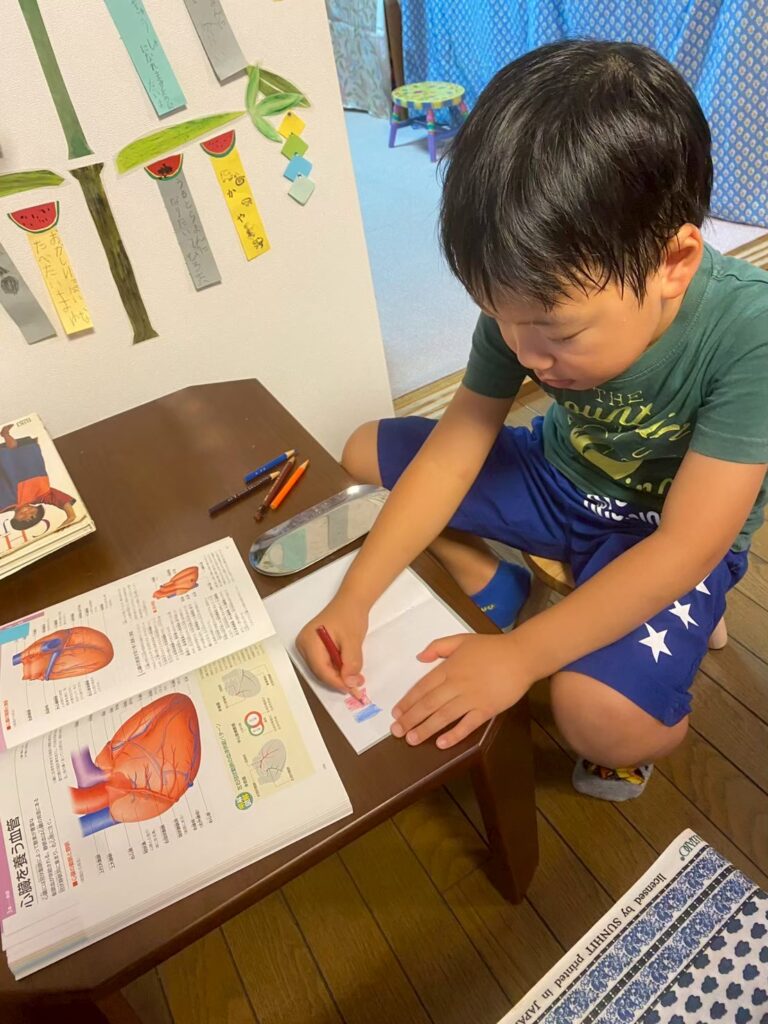 調べ学習をする子ども