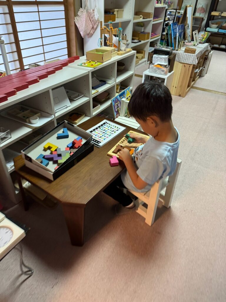 集中する様子